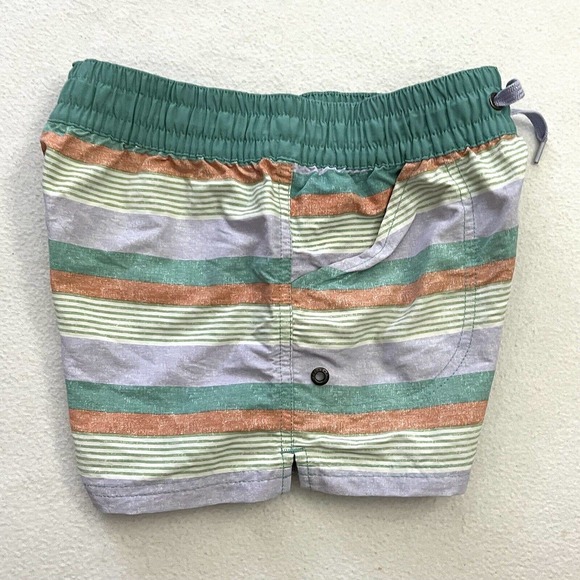 Patagonia Stripe Costa Rica Baggies Girl Elastic Drawstring Water Shorts 67087 L - Picture 9 of 11